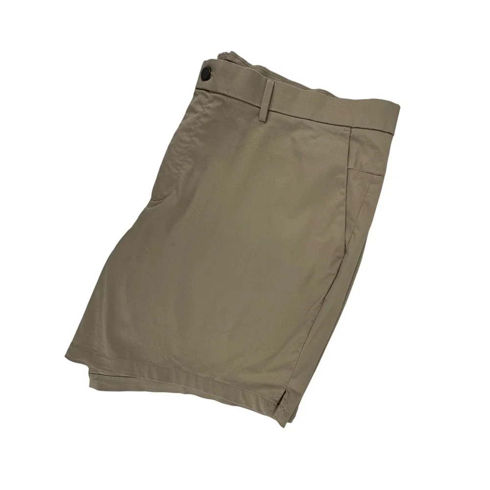 Banana Republic Aiden Short Mens 44 Tan‎ Khaki Chino Stretch Shorts